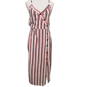 Made in USA TMG Striped Midi Dress - Nautical Chic - Size XL
